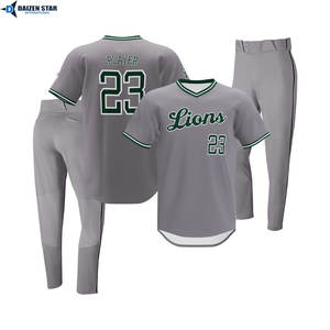 ชุดเสื้อและกางเกงเบสบอลสั่งทำขายส่งสำหรับทีมมืออาชีพ - Product Image 5