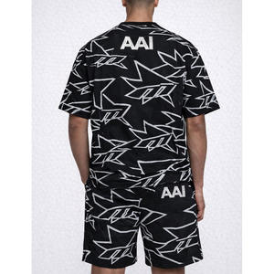 Conjunto de Camiseta y Pantalones Cortos de Verano con Estampado de Estrella AAI Personalizado para Hombre, Traje Informal de Algodón para Calle, Suministro al por Mayor OEM - Product Image 4