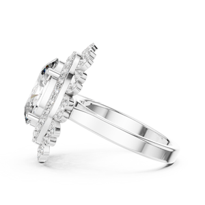 Meraki 14K Gold Plated Modern Rose Gold <b>Open</b> <b>Ring</b> for Women Adjustable Statement Jewelry for Casual Formal or Gift Use - Product Image 6