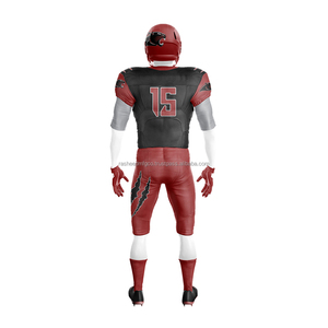 Tenues de football américain personnalisées en gros – Ensemble maillot et short grande taille pour équipes, en tissu respirant maillé, double couture, matériau durable - Product Image 6