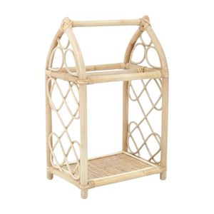 Support de vêtements miniature en rotin naturel fait main, design maison, base en treillis, boîte à jouets durable, vente en gros - Product Image 1