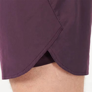 Shorts de sport personnalisés légers en tissu extensible à quatre sens, taille élastique, couleur unie, double doublure, en nylon et élasthanne pour hommes - Product Image 4