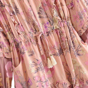 Vestido Mini con Estampado Floral para Mujer, Atuendo Casual para Vacaciones - Product Image 6