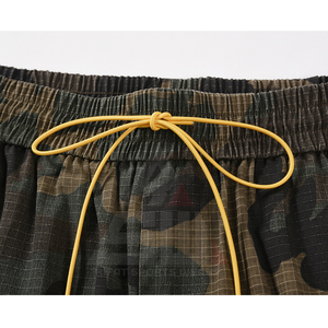 Pantalones Cortos Cargo de Camuflaje Personalizados 100% Algodón Tejido con Cordón, de Tiro Medio, Pierna Recta, Cintura Elástica, Estilo Hip Hop, de Secado Rápido - Product Image 6