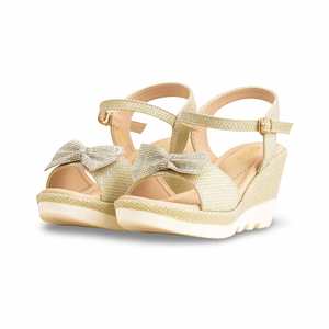 Sandalia con tacón formal dorado PU0479 - Product Image 3