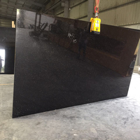 Grandes dalles de granit noir Galaxy, design moderne, finition antique, pour applications hôtelières et villières, exportateur indien