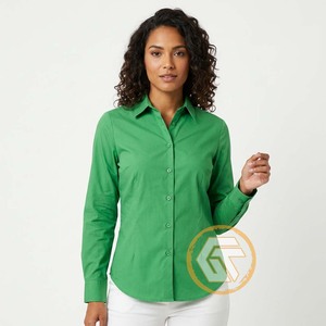 Alpha |   Chemise décontractée noire pour femme Kapa avec logo brodé sur le devant, manches raglan, col rabattu, 100 % coton, écologique - Product Image 4