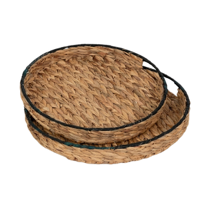 Plateau sophistiqué en jonc de mer tressé pour le rangement de livres de table basse design et la mise en scène artistique d'intérieurs - Product Image 2