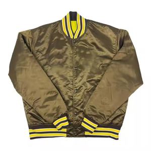 Veste de baseball en satin personnalisable avec patchs brodés, veste universitaire à manches longues pour homme pour l'hiver - Product Image 6