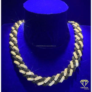 925 <b>Sterling</b> <b>Silver</b> Moissanite Diamond Iced Out Cuban Link Necklace Luxury Hip Hop Jewelry For <b>Men</b> Women Wholesale - Product Image 6