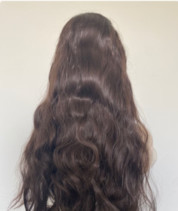 Peluca de Cabello Humano Natural Color Castaño Ondulado con Capas, Encaje Frontal HD, Sin Pegamento, Pre-Desplumada, Suministro Directo de Fábrica - Product Image 3