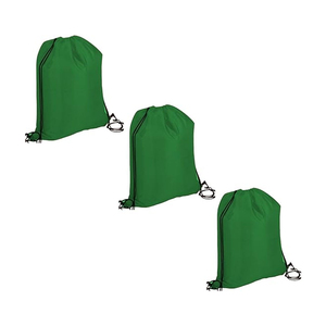 Custom Logo <b>Drawstring</b> <b>Backpack</b> With Mesh Side Pockets Front Zipper Pocket Waterproof Sports Gym Sack Bag Lightweight Polyester - Product Image 5
