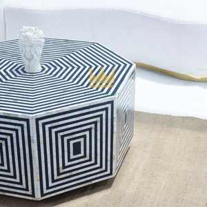 Custom Handmade Modern Style <b>Mother</b> of Pearl Coffee Table Exquisite Inlay Art Furniture for Home Decoration - Product Image 3