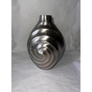 Vase contemporain en acier inoxydable, design spirale fait main, décoration de table, vases décoratifs pour accessoires de maison - Product Image 1