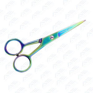 Ciseaux de coiffure professionnels en acier J2 à prix abordable, ciseaux à moustache et à barbe, instruments de coiffure noirs pour hommes - Product Image 6