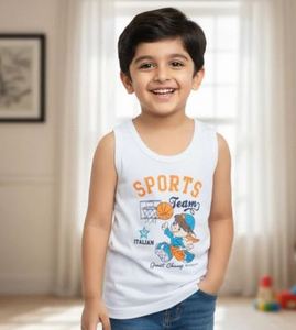 Chaleco de algodón premium de alta calidad para niños, ligero, cómodo, sin mangas, para niños. - Product Image 1
