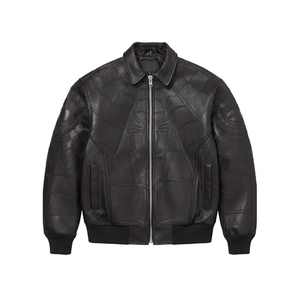 Chaqueta Clásica de Cuero Genuino Estilo Motero Vintage, Ropa Casual de Calle para Hombre y Mujer, Marca Personalizada - Product Image 2