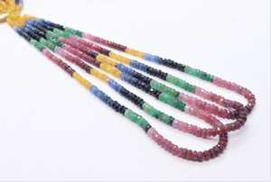 Perles Rondelles Multicolores Facettées AAA 4 MM, Perles Rondelles en Pierres Précieuses Naturelles Multicolores, Mélange de Perles Précieuses Facettées pour Bijoux - Product Image 2