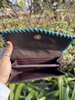Dompet ukir tangan Ke sapi keluaran baru dompet bulu kulit asli bergaya dompet kulit sapi multifungsi dompet kulit Barat