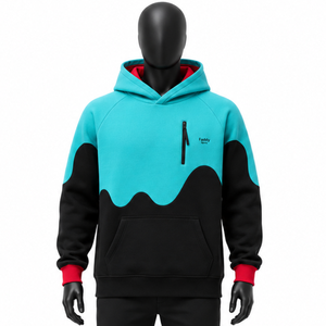 Custom Waterproof Tall Snowboarding Hoodie Longline Oversized Fleece Pullover Heavyweight Winter Ski Techwear Men's Sweatshirt - Product Image 1