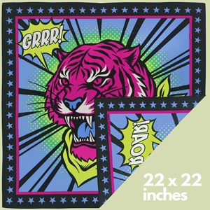 Pañuelo Bandana de Algodón de Primera Calidad, 55x55 cm, Personalizado por Sublimación, Pañuelo Cuadrado, Cubre Rostro y Diadema de Moda - Product Image 6