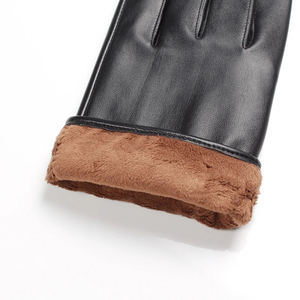 Gants en cuir décontractés pour hommes et femmes, adaptés aux sports de plein air et à la conduite - Product Image 2
