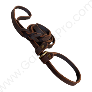 Laisse multifonctionnelle en cuir tressé pour chien, design robuste, pour la formation des petits, moyens et grands chiens. - Product Image 1
