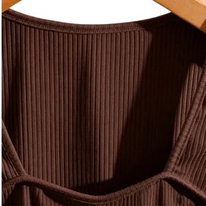 Blusa Casual de Verano para Mujer, Cuello Cuadrado, Manga Corta, Botones al Frente, Corte Holgado, 100% Algodón, Color Sólido - Product Image 6