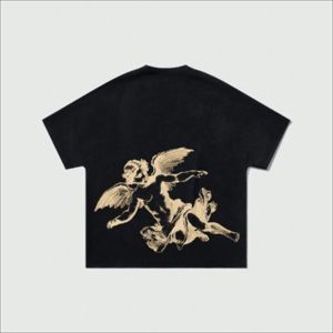 Camiseta de Algodón Oversize con Hombros Caídos, Diseño Gráfico Personalizado, Tejido Pesado, Estilo Urbano Casual para Uso Diario - Product Image 3