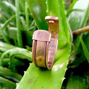 Bracelet Magnétique Élégant Unisexe Fait Main en Cuivre, Laiton et Bronze avec 6 Aimants Thérapeutiques pour le Rhumatisme – Bracelets Énergétiques Tendance - Product Image 4
