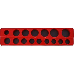Set Organizzatore Magnetico per Bussole da 6 Pezzi, Include Vassoi per Bussole Metriche e SAE da 1/4\", 3/8\", 1/2\", Contiene 141 Pezzi - Product Image 6