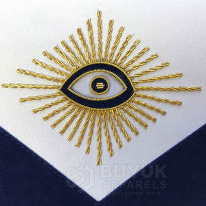 Tabliers maçonniques en cuir personnalisés avec épingle de sûreté, de haute qualité, faits main, brodés, design cérémonial premium - Product Image 6