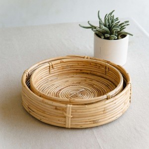 Plateau en rotin pour servir les aliments, essentiels de cuisine, plateaux à fruits avec poignée, prix bas directement de l'usine - Product Image 2