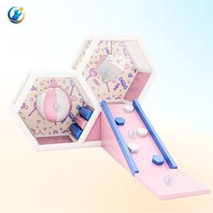 Structure de jeu modulaire en mousse souple en bois OEM/ODM à assemblage rapide, avec grimpeur et toboggan en nid d'abeille, fabriquée au Vietnam - Product Image 1