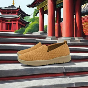 Zapatos de punto ultraligeros cómodos para todo el día para mujer, respetuosos con el presupuesto, transpirables, cálidos, de goma budista, función antideslizante de larga duración - Product Image 1