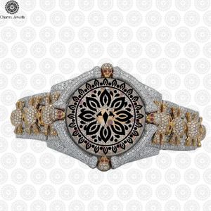 Charm_Jewells Women's Stainless Steel <b>Diamond</b> <b>Watch</b> Polygon Analog Dial Sapphire Crystal Luxury Fashion 30mm Butterfly Clasp - Product Image 1