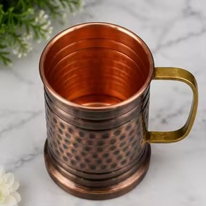 Pure Copper Moscow Mule <b>Large</b> Measure <b>Mug</b> & Hammered Finished for Metal Drinking <b>Mug</b> - Product Image 3