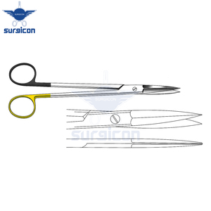 Ciseaux McIndoe 19 cm / 7-1/2 pouces droits pour cartilage, bords extérieurs semi-affûtés, lame simple dentelée Super Cut TC chirurgical - Product Image 4