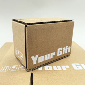 Boîte d'expédition écologique personnalisée avec logo, en carton kraft portable, en papier ondulé - Product Image 1