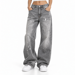 Baggy <b>Jeans</b> For Teen Girls Boys Loose Fit Denim Pants Trendy Casual Streetwear Fashion Wholesale Supplier - Product Image 5