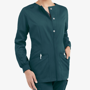 Chaqueta Médica Personalizada al por Mayor con Logotipo Propio, Cierre a Presión, Mangas Largas con Puños Acanalados, Bolsillos Utilitarios, Chaquetas Médicas al por Mayor - Product Image 1