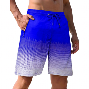<b>Men's</b> Solid Front Logo Breathable Quick Dry Elastic Waist Casual Swim <b>Trunks</b> with Pockets - Product Image 3
