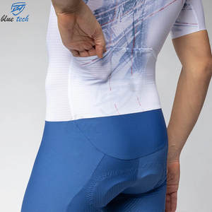 Ensemble de maillots de cyclisme personnalisés avec logo pour hommes, vêtements de vélo respirants, uniforme de VTT et de vélo de route, tissu à séchage rapide, impression par transfert par sublimation - Product Image 6
