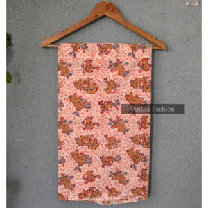 Tela de Algodón 100% Sostenible, Estampada a Mano, Diseño Floral Étnico de Jaipur, Textil de Algodón para Ropa de Mujer y Decoración del Hogar - Product Image 1