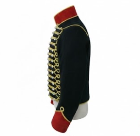 Veste Napoléonienne pour Homme, Uniforme Historique, Blazer Noir avec Boutons Rouges sur les Poignets, Vêtement d'Hiver - Product Image 4