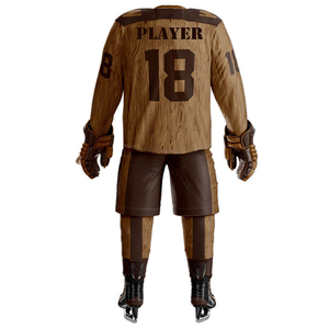 Jersey de Hockey sobre Hielo con Patrón de Madera, Talla 18 para Adultos, Uniforme Resistente - Product Image 2