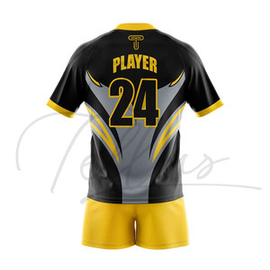 Uniforme de Rugby de Manga Corta Transpirable de Alta Calidad, Talla Grande, Nuevo Diseño, Precio Bajo, Ropa para Equipos de Fútbol - Product Image 4