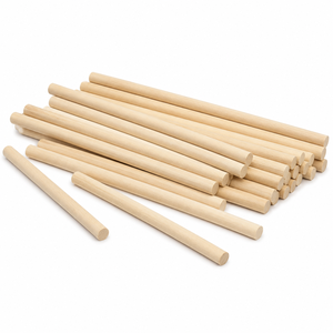 Varilla Redonda de Madera de 1 Pulgada de Diámetro y 36 Pulgadas de Longitud, Palo de Madera Natural para Manualidades y Proyectos de Carpintería - Product Image 1