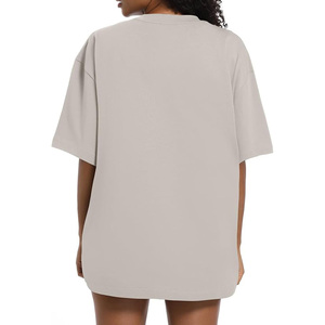 Camiseta Verde Oversize para Mujer, Manga Corta, Cuello Redondo, Corte Holgado, Algodón Jersey, Estilo Casual Primavera-Verano - Product Image 4