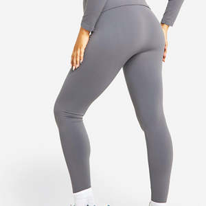 Leggings de Yoga con Cintura Elástica, Diseño Sólido, Ecológicos, Transpirables, de Spandex/Nailon, Pantalones Deportivos para Mujer - Product Image 2